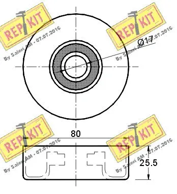Deflection/Guide Pulley, V-ribbed belt