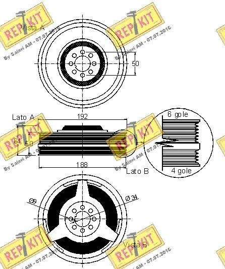 Belt Pulley, crankshaft