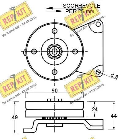 Belt Tensioner, V-ribbed belt