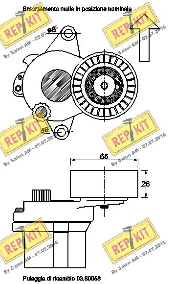 Belt Tensioner, V-ribbed belt
