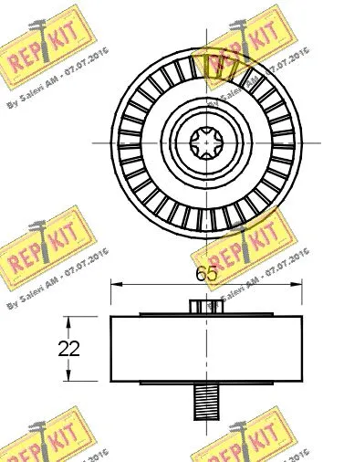 Deflection/Guide Pulley, V-ribbed belt