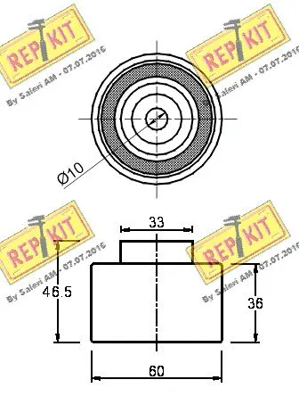 Deflection/Guide Pulley, timing belt