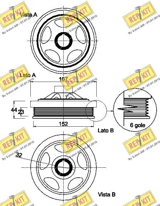 Belt Pulley, crankshaft