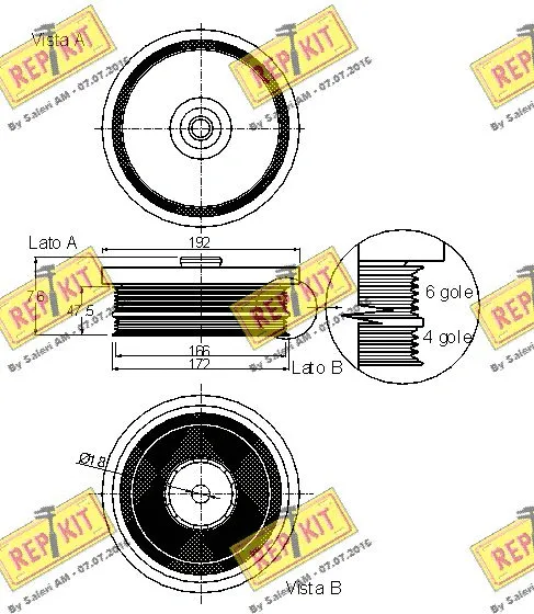 Belt Pulley, crankshaft