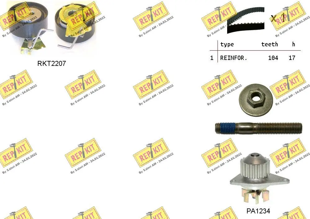 Water Pump & Timing Belt Kit (RKTK0859PA)