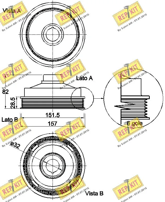 Belt Pulley, crankshaft