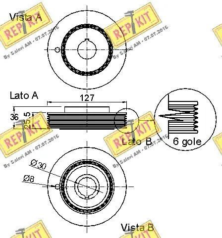 Belt Pulley, crankshaft