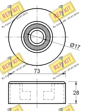 Deflection/Guide Pulley, V-ribbed belt