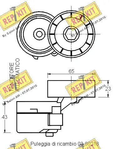 Belt Tensioner, V-ribbed belt