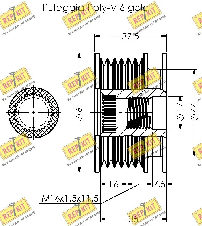 Alternator Freewheel Clutch