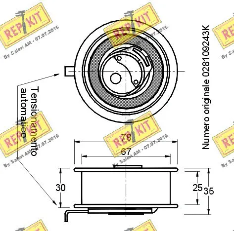 Tensioner Pulley, timing belt