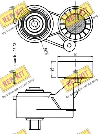 Belt Tensioner, V-ribbed belt