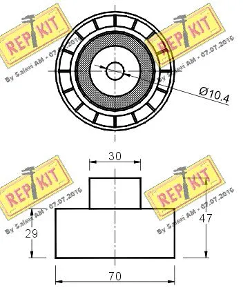 Deflection/Guide Pulley, timing belt