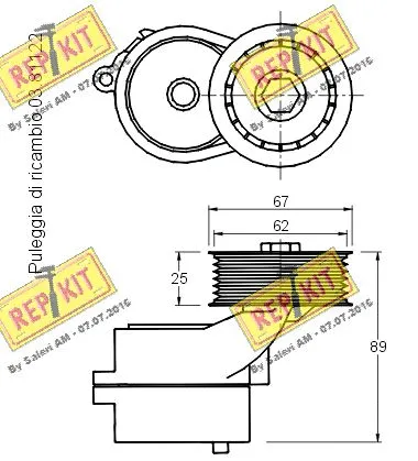 Belt Tensioner, V-ribbed belt