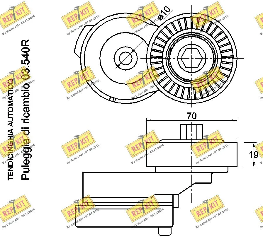 Belt Tensioner, V-ribbed belt