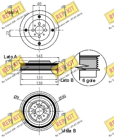 Belt Pulley, crankshaft