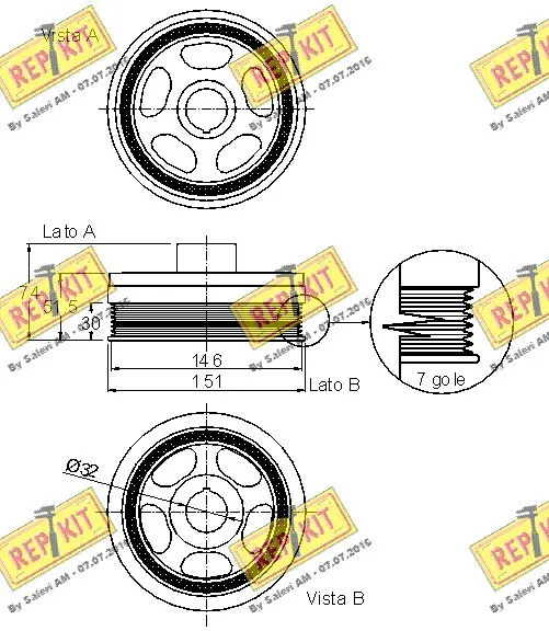 Belt Pulley, crankshaft
