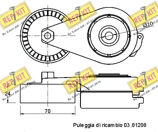 Belt Tensioner, V-ribbed belt