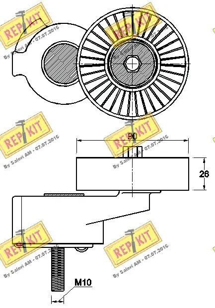 Belt Tensioner, V-ribbed belt