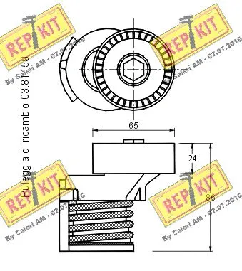 Belt Tensioner, V-ribbed belt