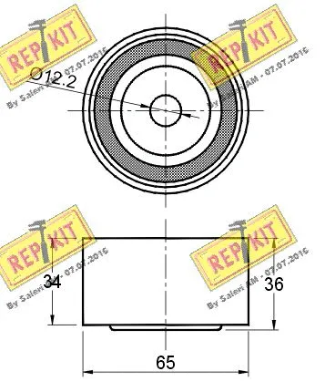 Deflection/Guide Pulley, timing belt