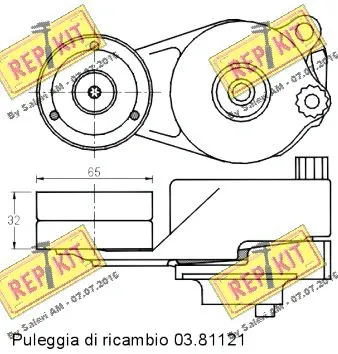 Belt Tensioner, V-ribbed belt