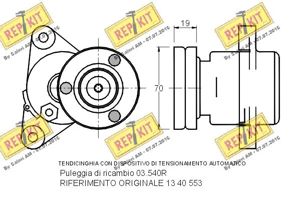 Belt Tensioner, V-ribbed belt