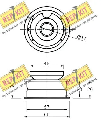 Deflection/Guide Pulley, timing belt