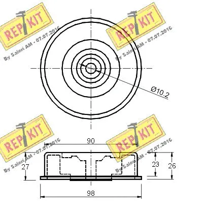 Deflection/Guide Pulley, timing belt