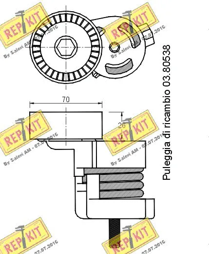 Belt Tensioner, V-ribbed belt