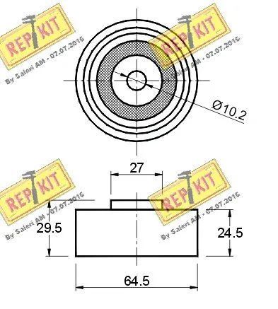 Deflection/Guide Pulley, timing belt