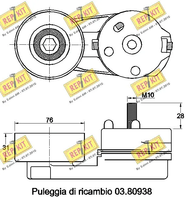 Belt Tensioner, V-ribbed belt