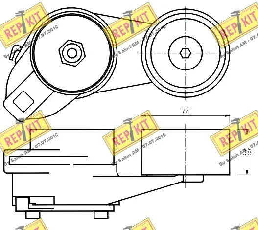 Belt Tensioner, V-ribbed belt
