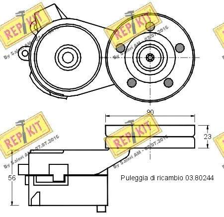 Belt Tensioner, V-ribbed belt