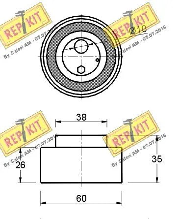 Deflection/Guide Pulley, timing belt