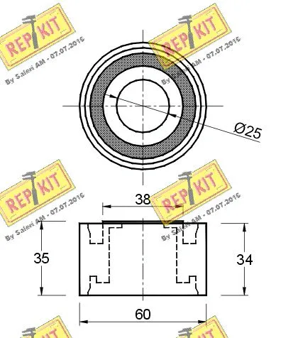 Deflection/Guide Pulley, timing belt