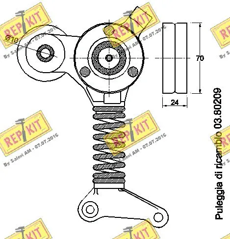 Belt Tensioner, V-ribbed belt