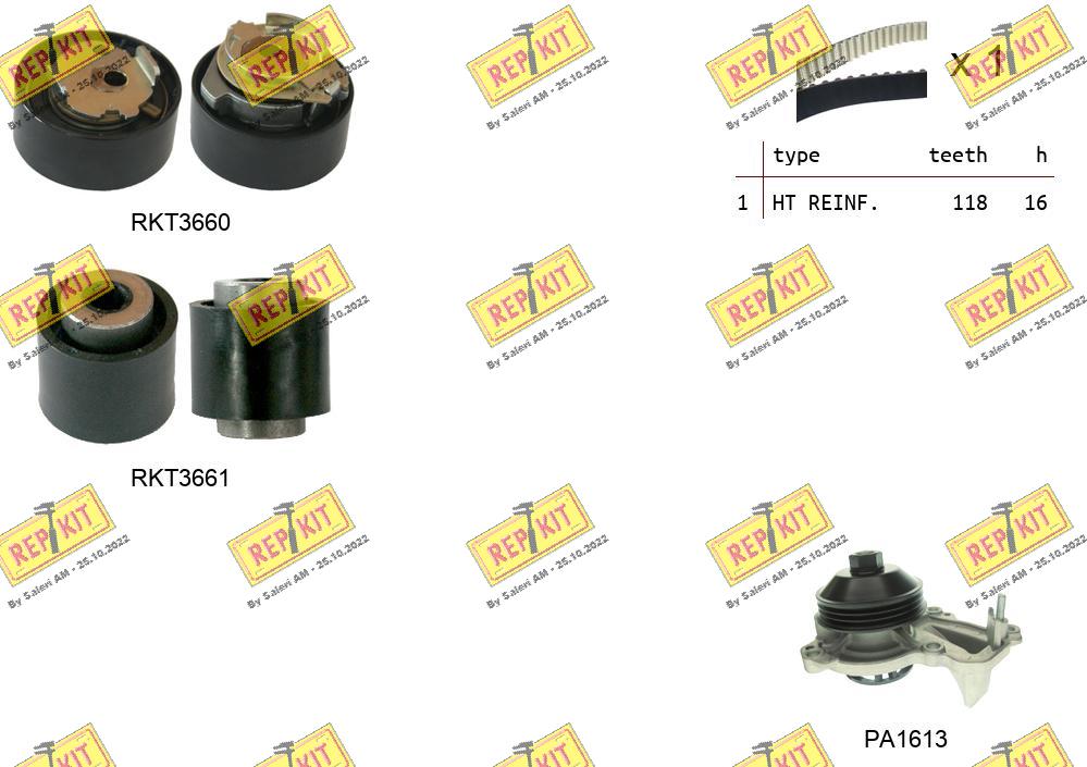 Water Pump & Timing Belt Kit (RKTK1167PA2)