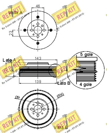 Belt Pulley, crankshaft