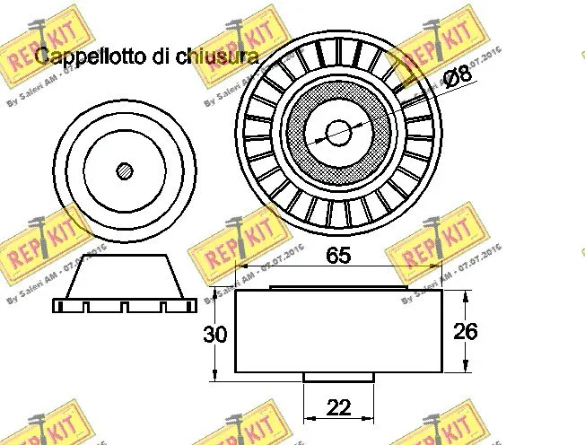 Deflection/Guide Pulley, V-ribbed belt