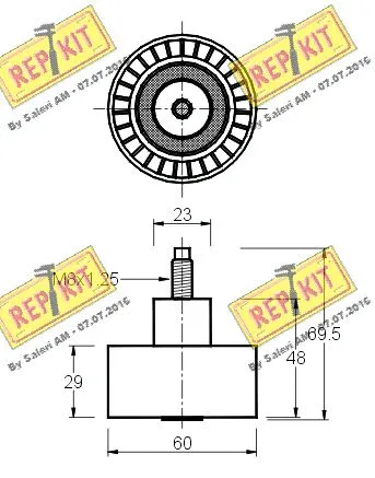 Deflection/Guide Pulley, timing belt