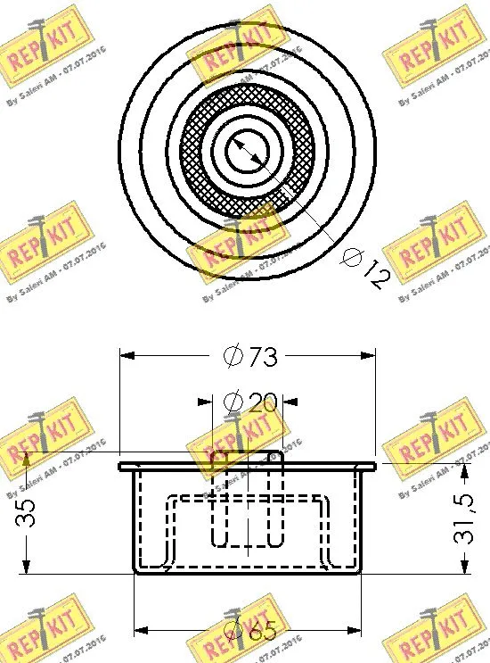 Deflection/Guide Pulley, timing belt