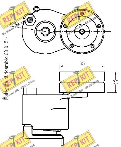 Belt Tensioner, V-ribbed belt
