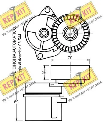Belt Tensioner, V-ribbed belt