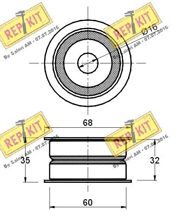 Deflection/Guide Pulley, timing belt