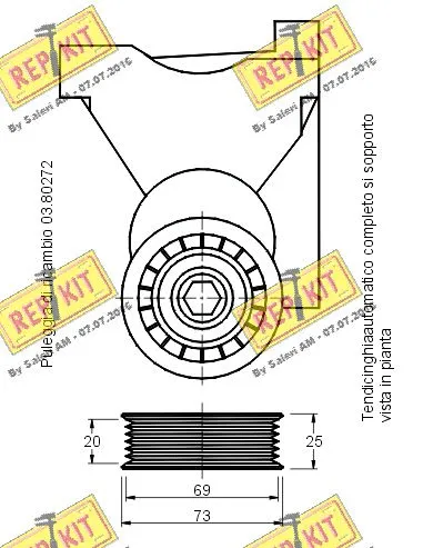 Belt Tensioner, V-ribbed belt