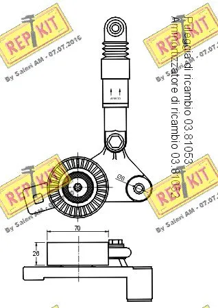 Belt Tensioner, V-ribbed belt