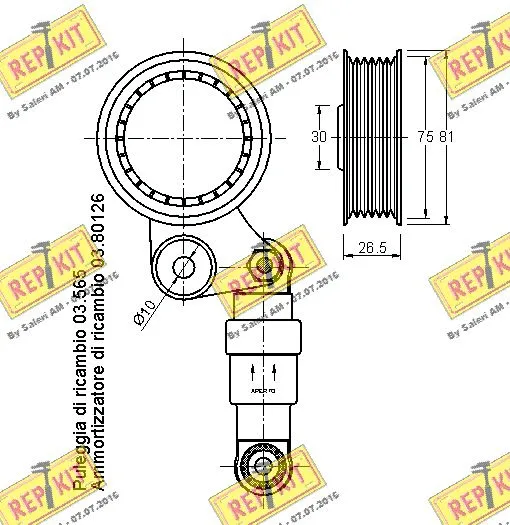 Belt Tensioner, V-ribbed belt