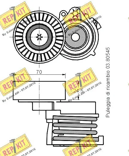 Belt Tensioner, V-ribbed belt