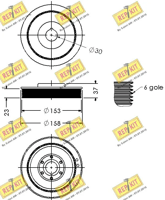 Belt Pulley, crankshaft